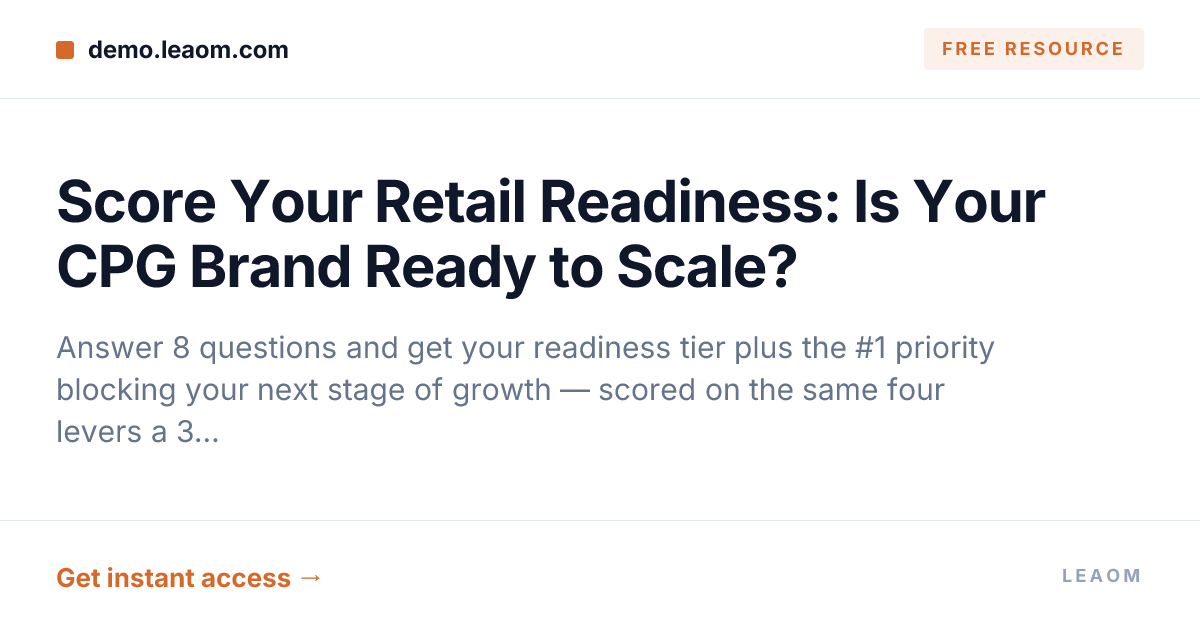 Score Your Retail Readiness: Is Your CPG Brand Ready to Scale?
