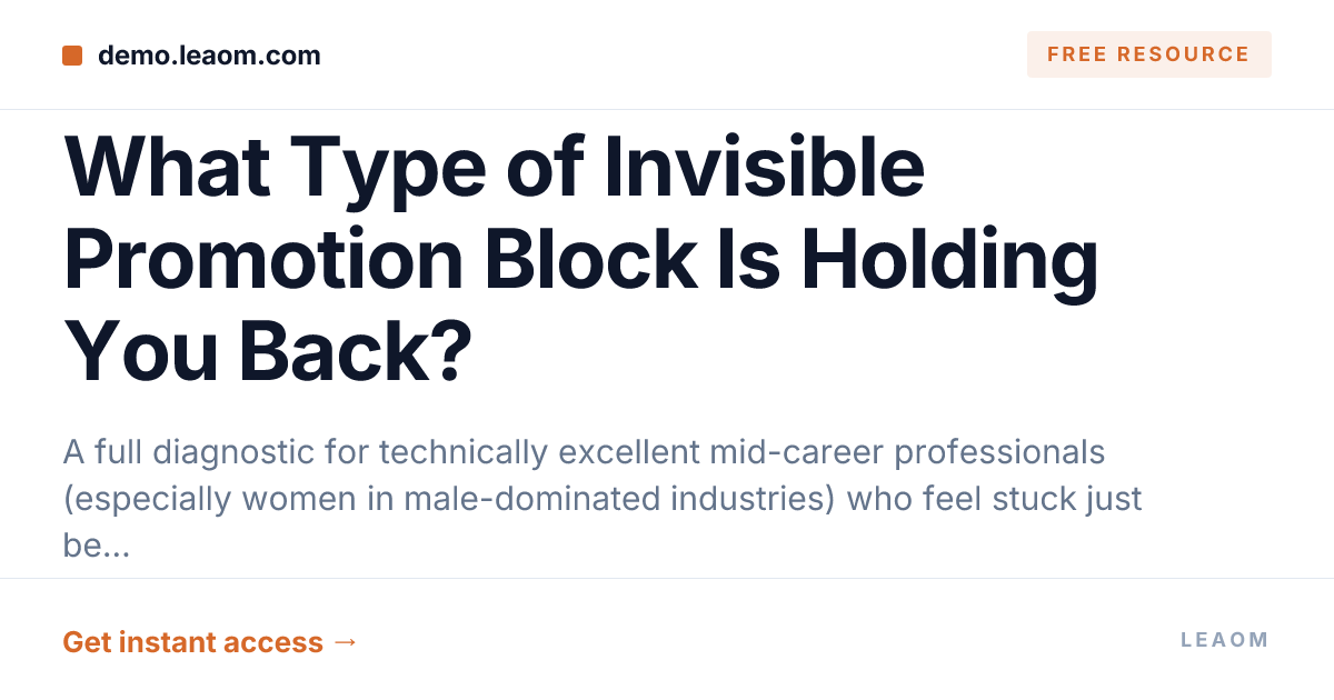What Type of Invisible Promotion Block Is Holding You Back?