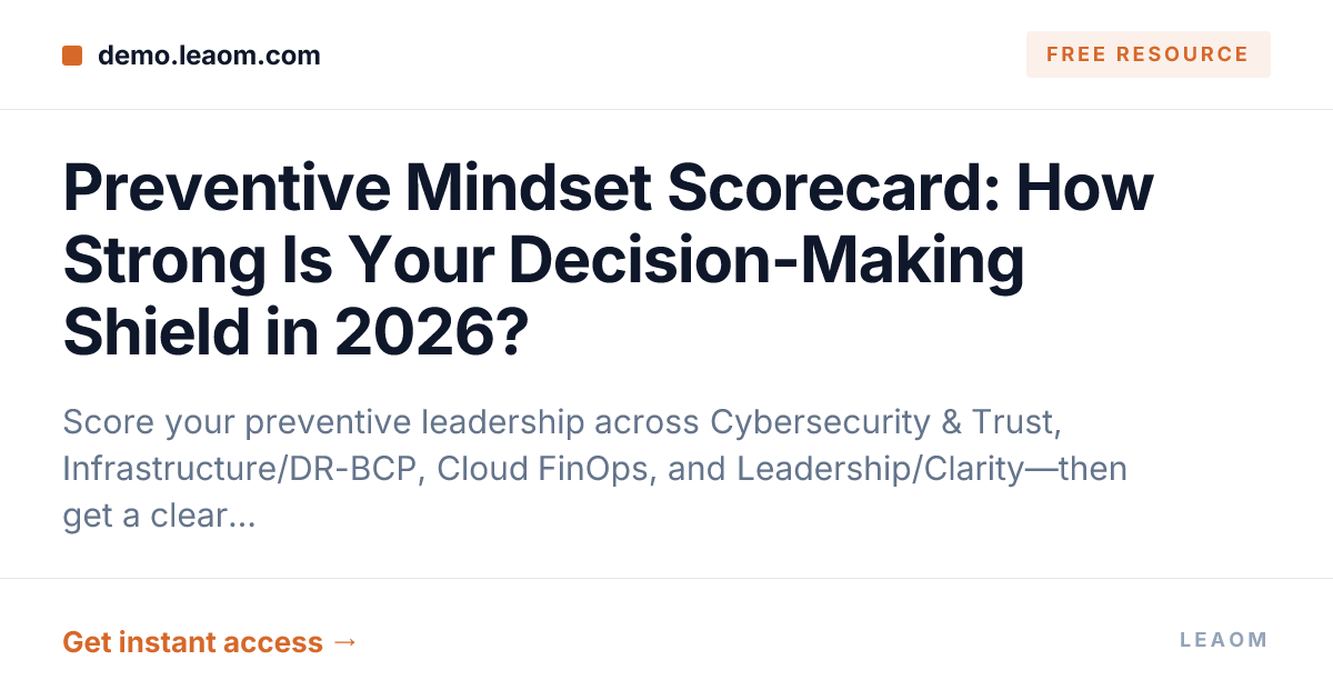 Preventive Mindset Scorecard: How Strong Is Your Decision-Making Shield in 2026?